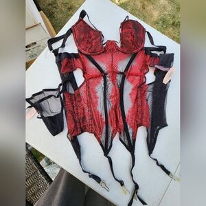 Victoria secret bustier lingerie set
